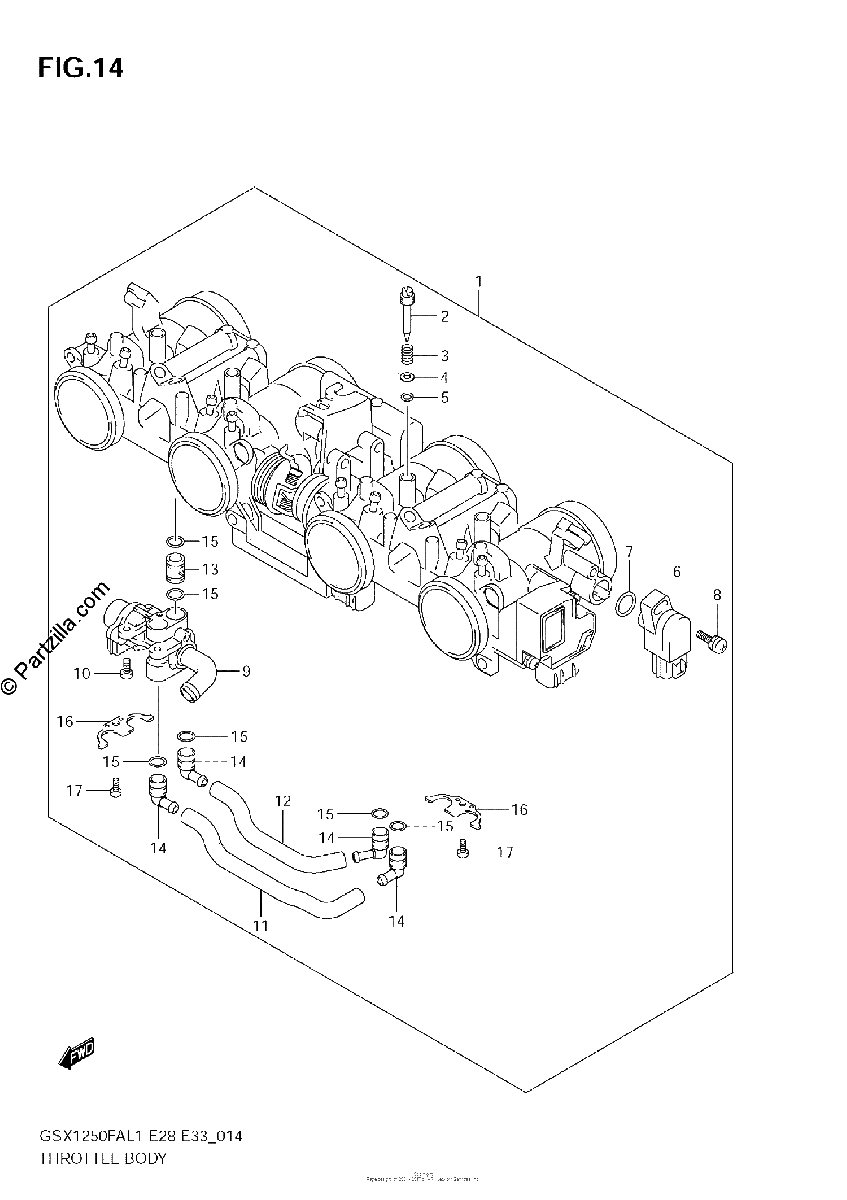 Diagrama de THROTTLE BODY E33
