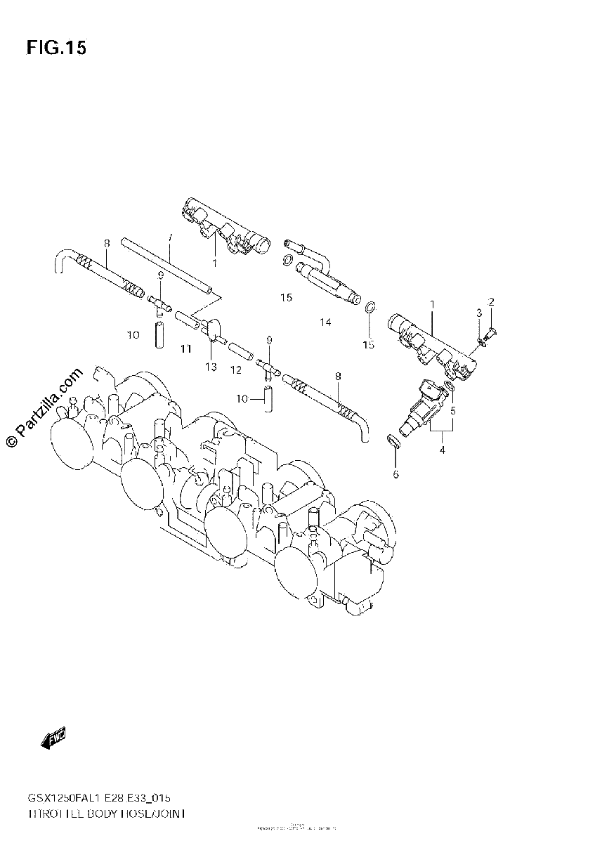 Diagrama de THROTTLE BODY HOSE JOINT E28