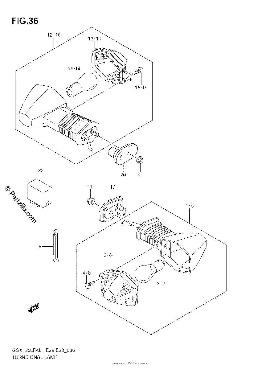 Diagrama de TURNSIGNAL LAMP