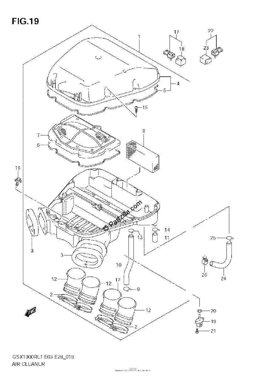 Diagrama de AIR CLEANER