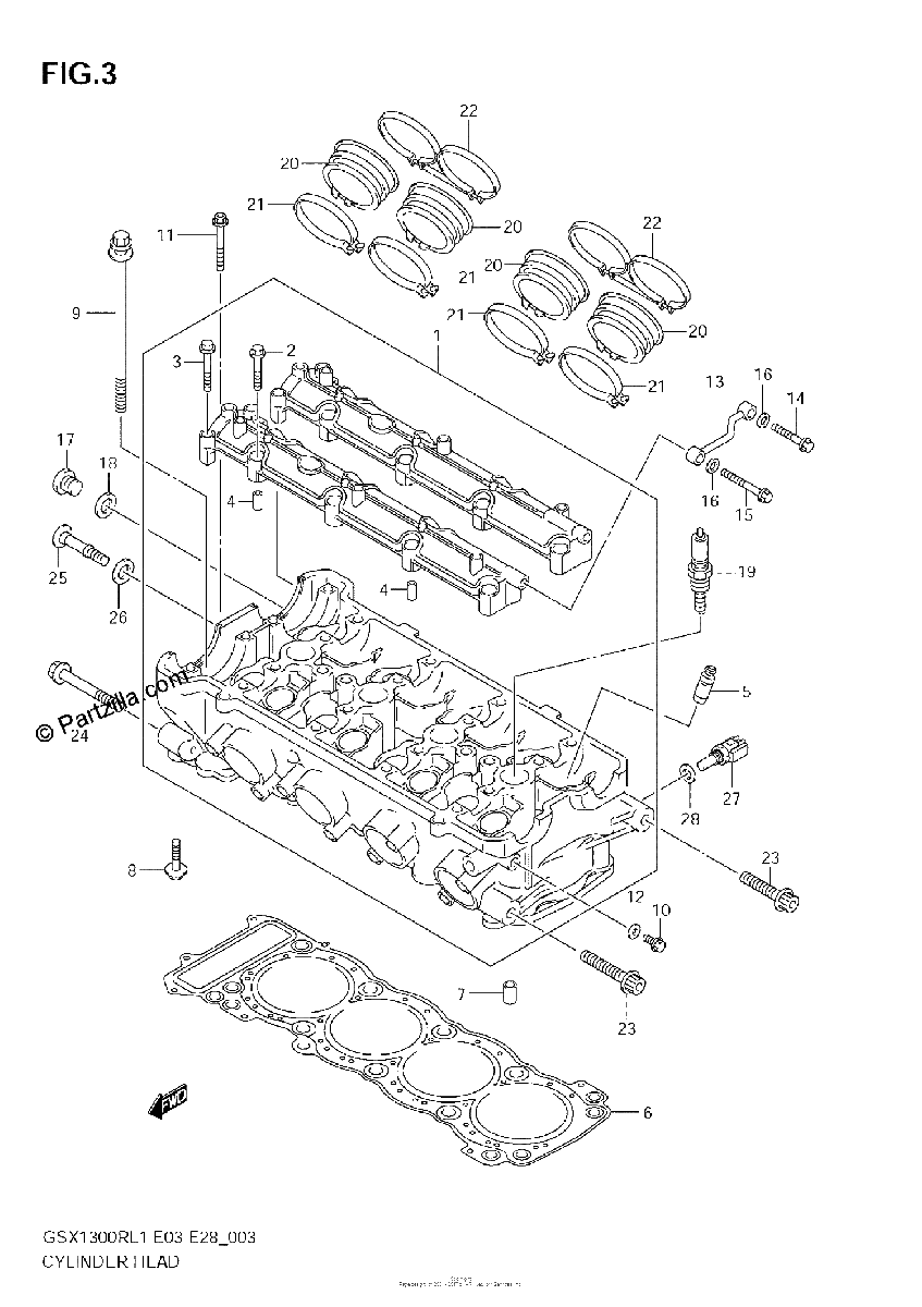 Diagrama de CYLINDER HEAD