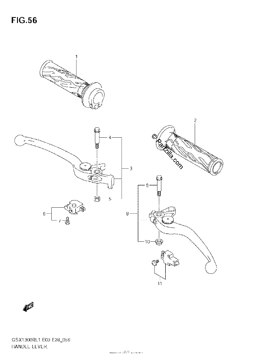 Diagrama de HANDLE LEVER