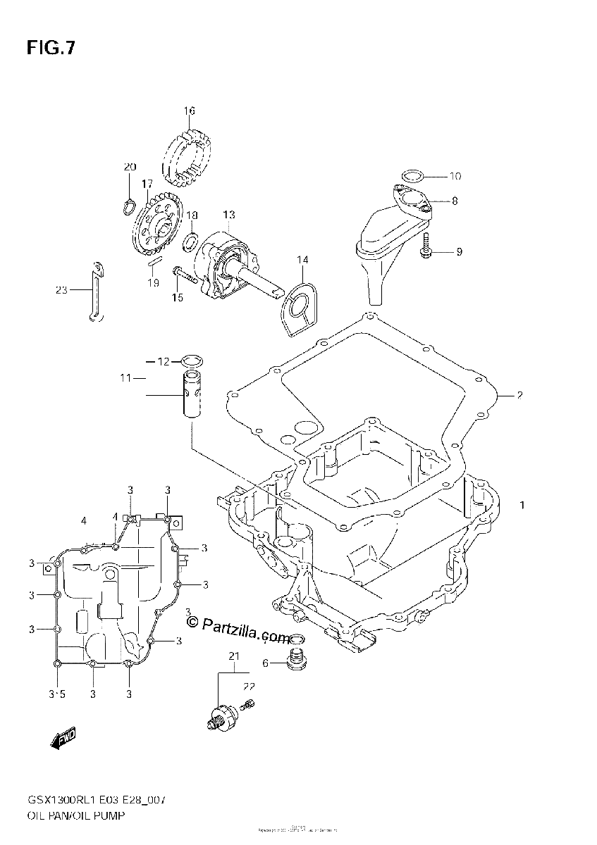 Diagrama de OIL PAN OIL PUMP