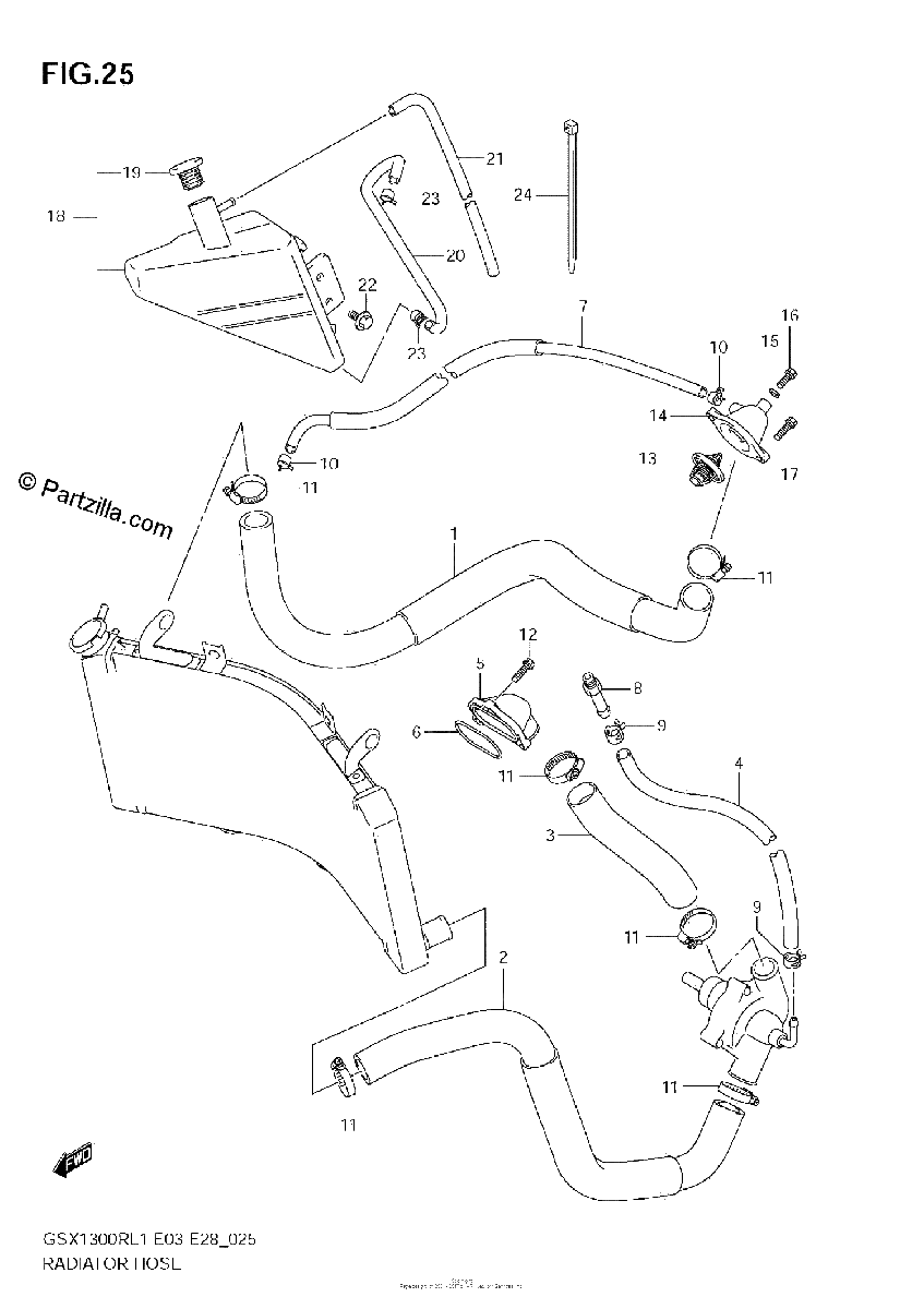 Diagrama de RADIATOR HOSE