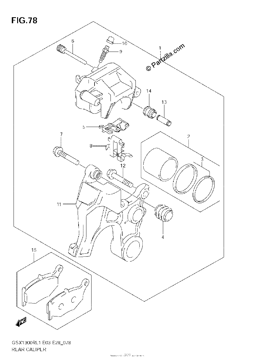 Diagrama de REAR CALIPER