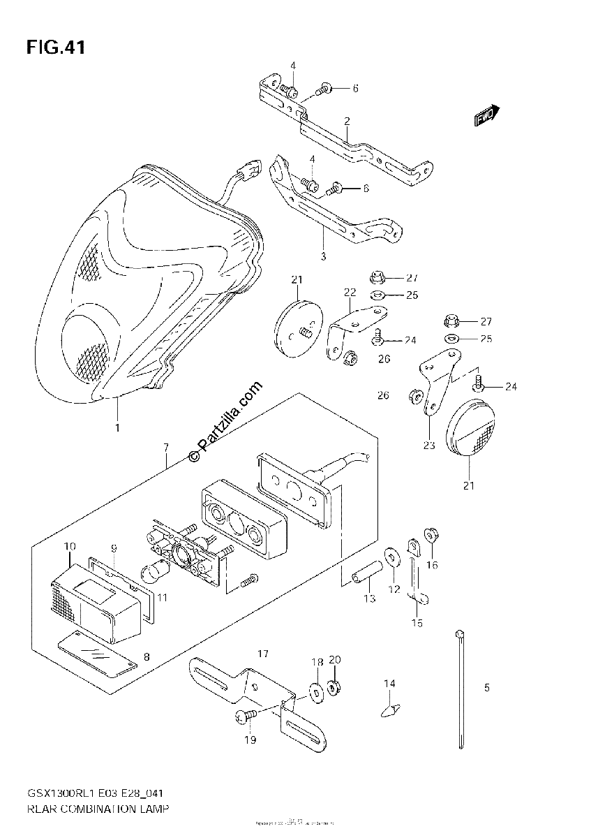 Diagrama de REAR COMBINATION LAMP