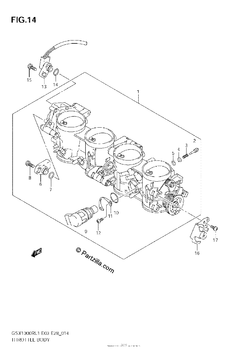 Diagrama de THROTTLE BODY E3