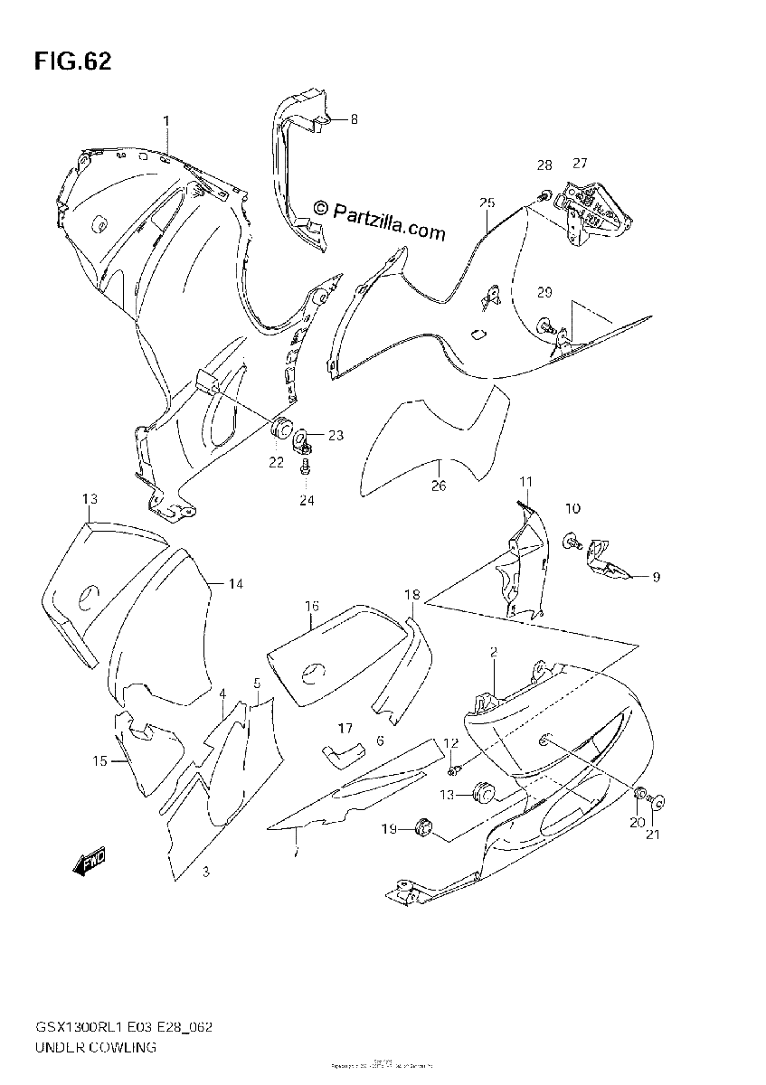 Diagrama de UNDER COWLING