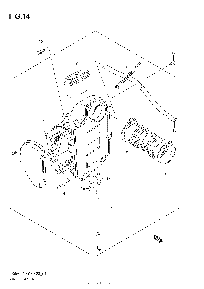 Diagrama de AIR CLEANER