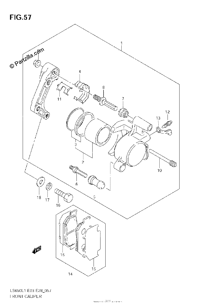 Diagrama de FRONT CALIPER
