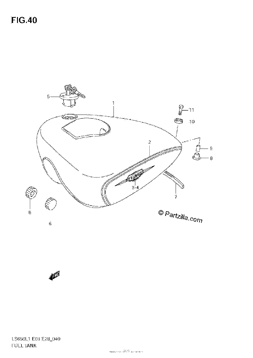 Diagrama de FUEL TANK LS650L1 E28