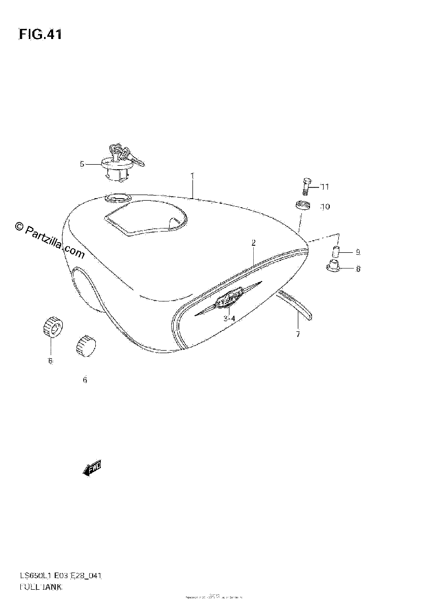 Diagrama de FUEL TANK LS650L1 E33