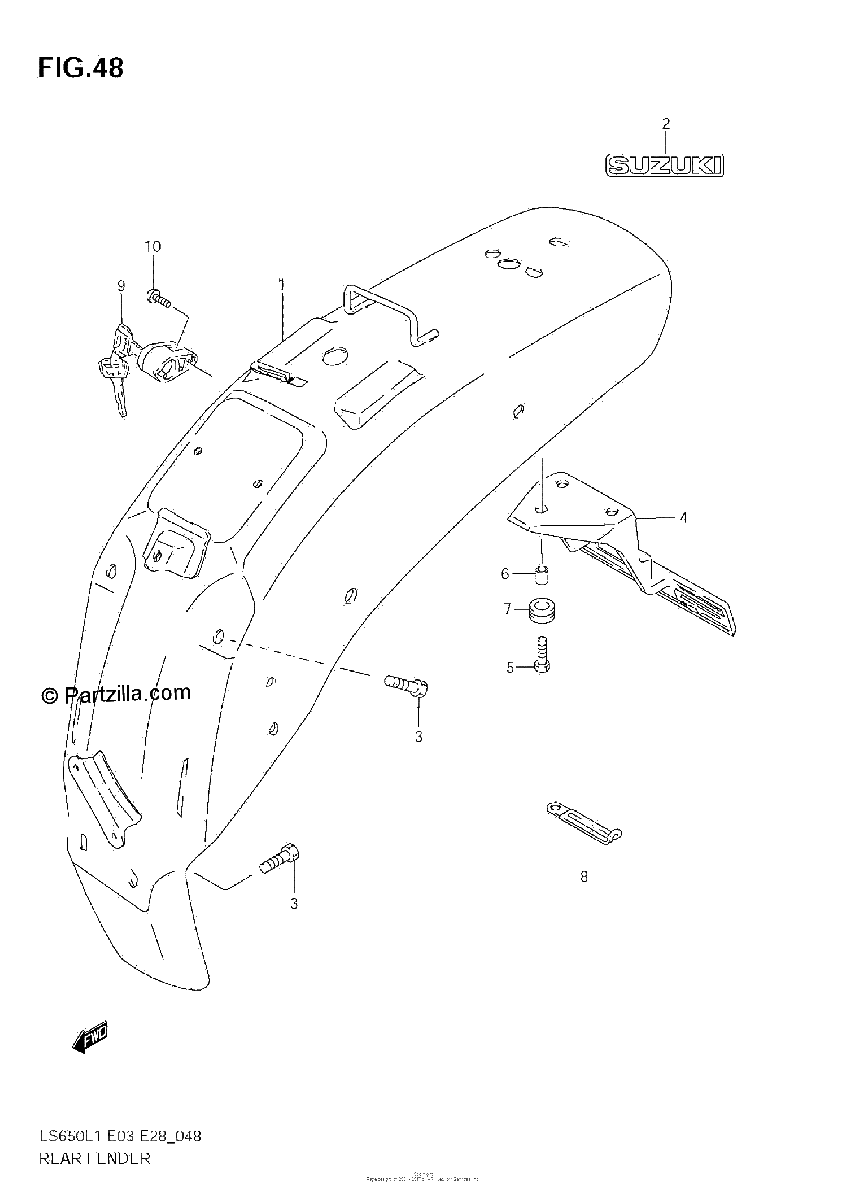 Diagrama de REAR FENDER