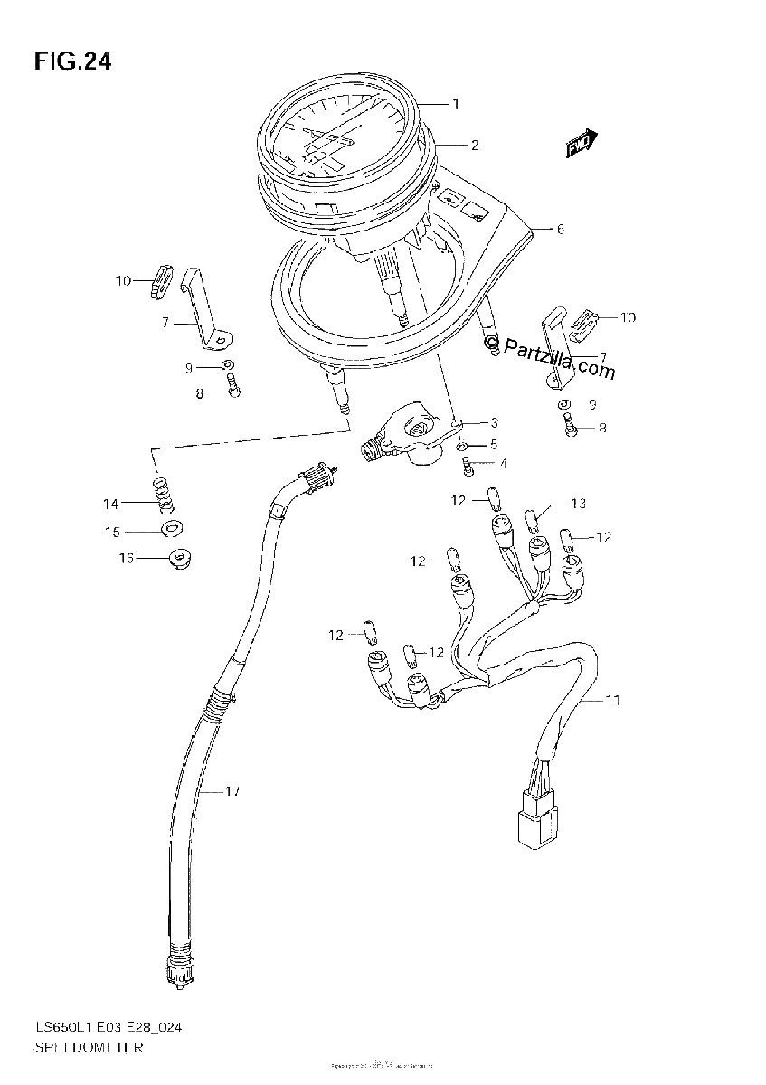 Diagrama de SPEEDOMETER LS650L1 E3