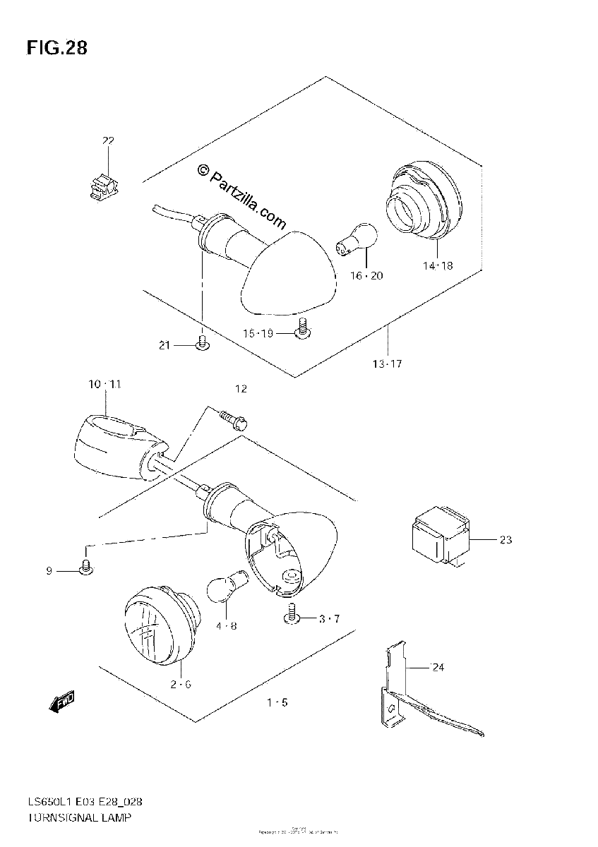Diagrama de TURN SIGNAL LAMP