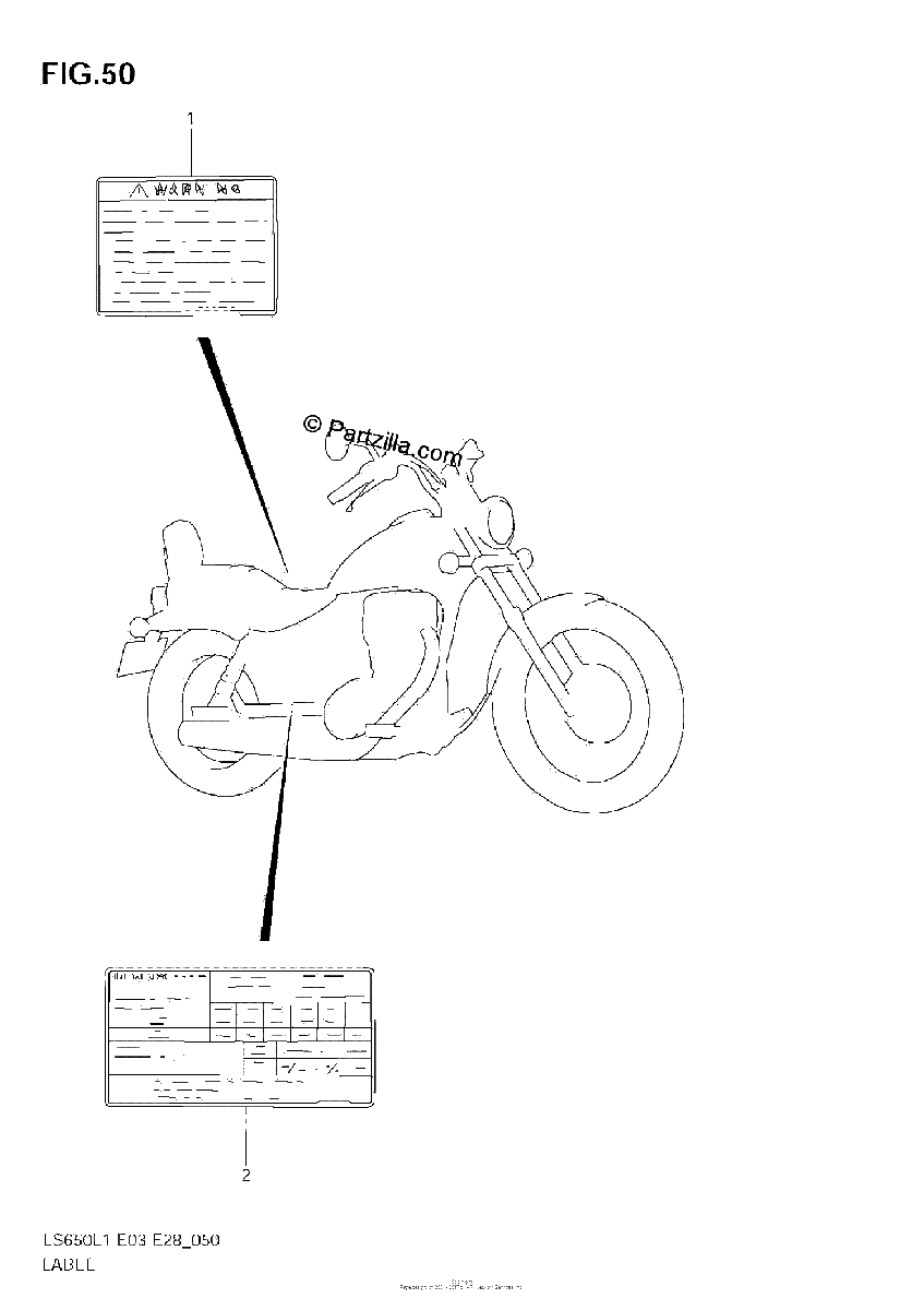 Diagrama de WARNING LABEL LS650L1 E28