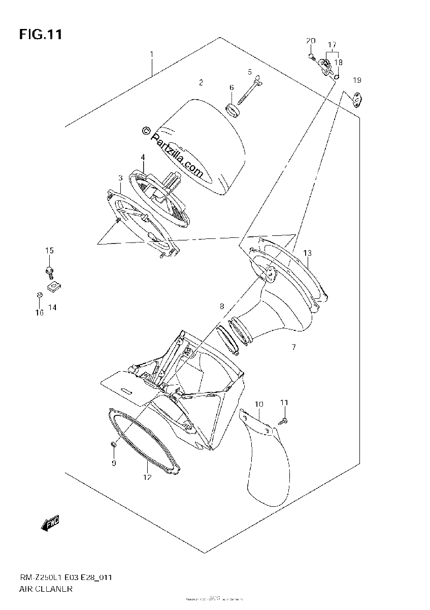 Diagrama de AIR CLEANER