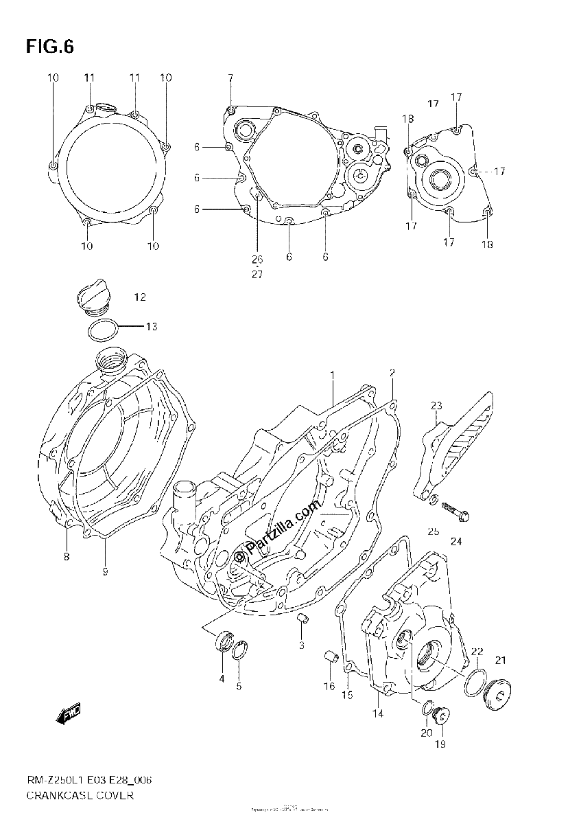 Diagrama de CRANKCASE COVER