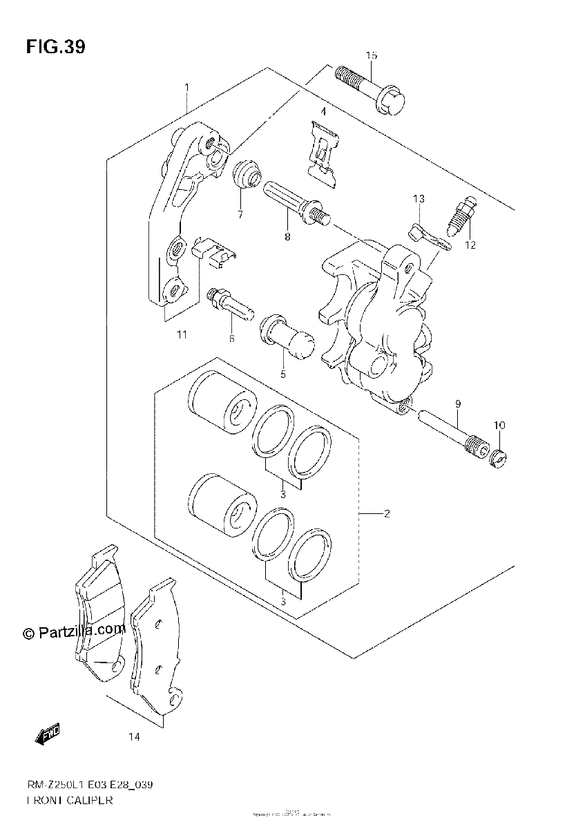 Diagrama de FRONT CALIPER