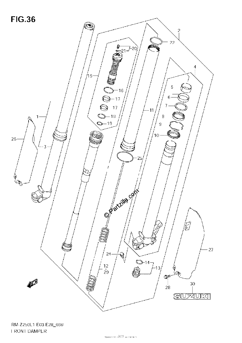 Diagrama de FRONT DAMPER