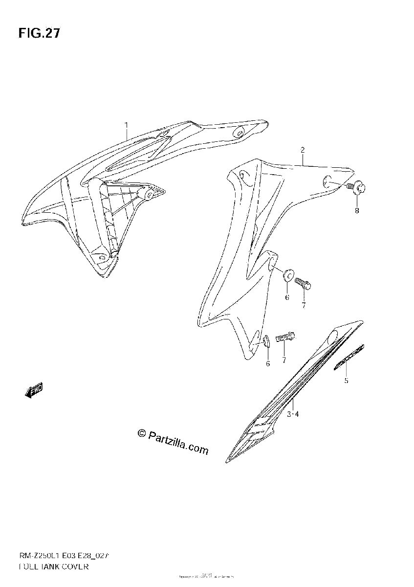 Diagrama de FUEL TANK COVER