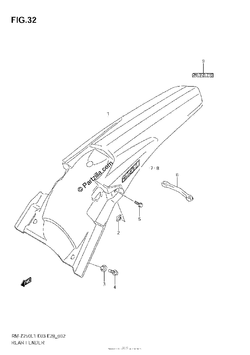 Diagrama de REAR FENDER