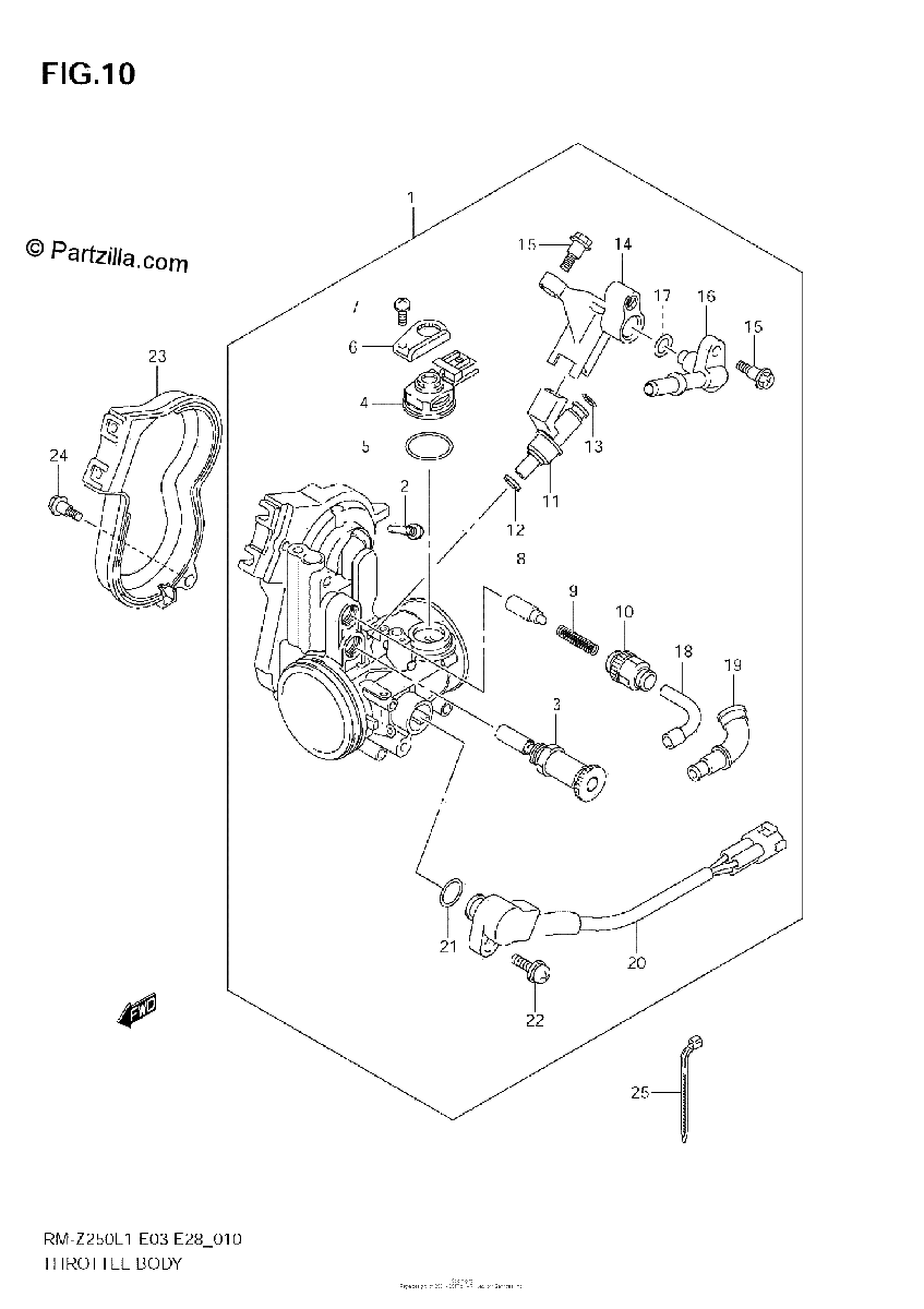 Diagrama de THROTTLE BODY