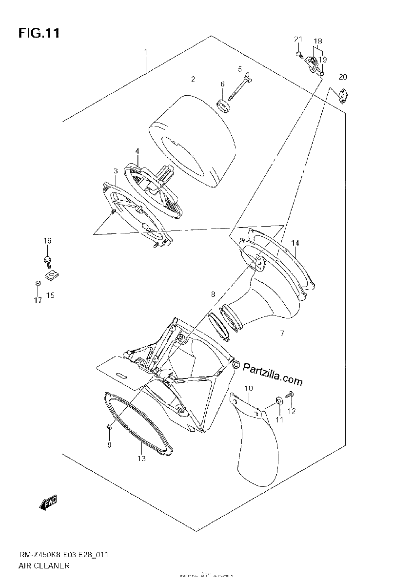 Diagrama de AIR CLEANER