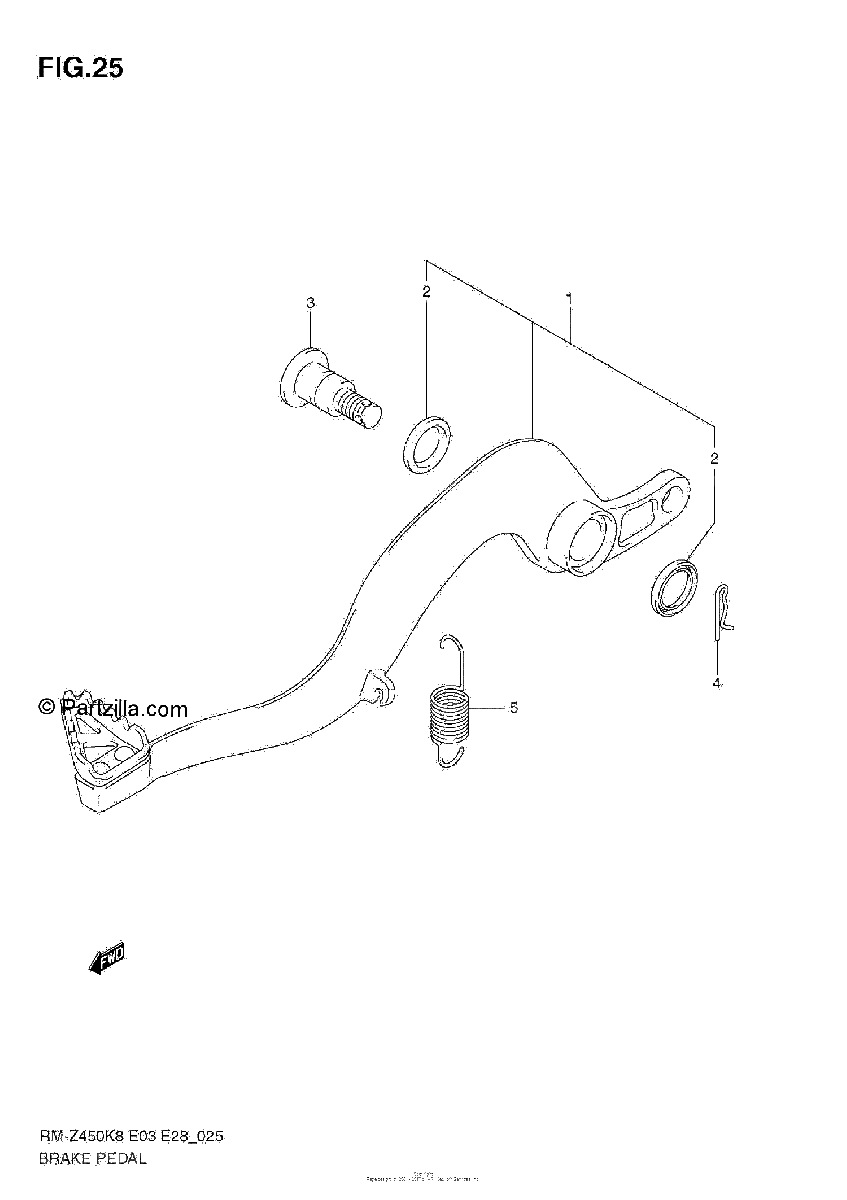 Diagrama de BRAKE PEDAL