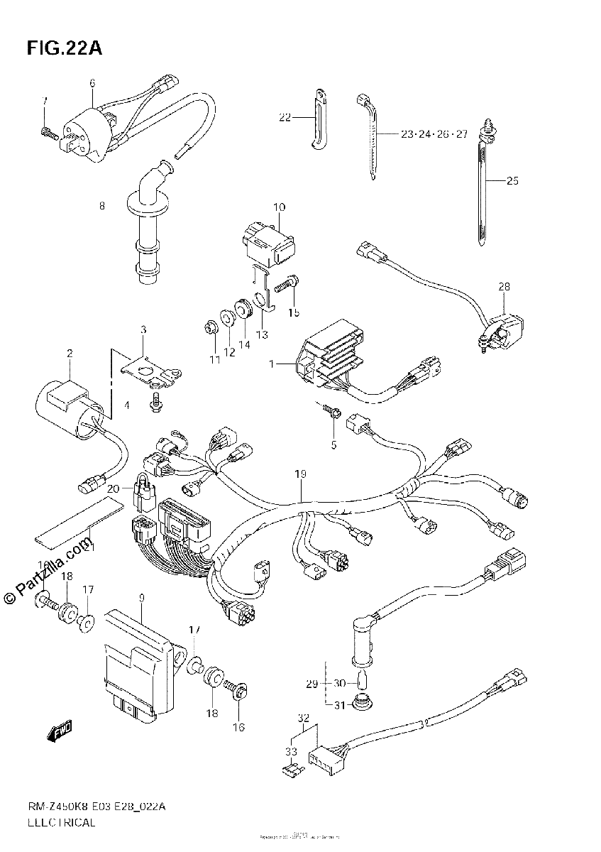 Diagrama de ELECTRICAL RM Z450 L0