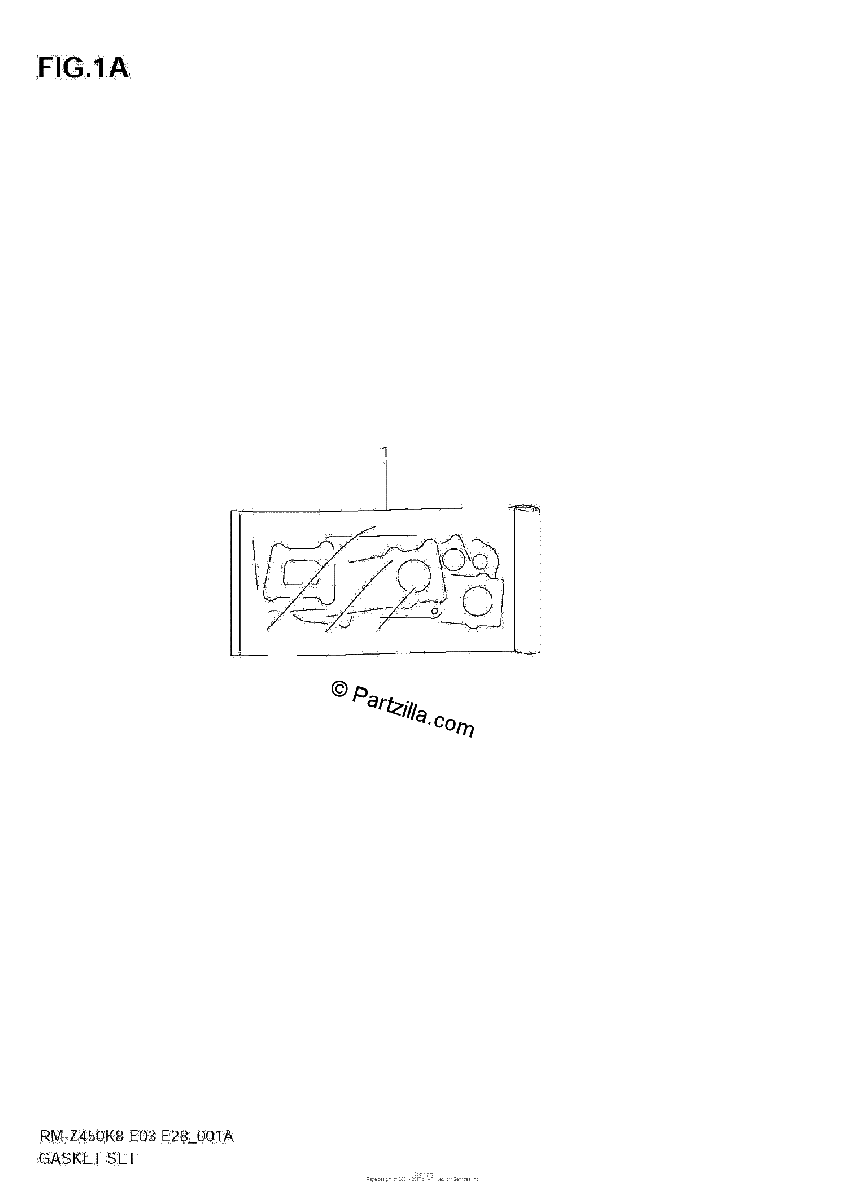 Diagrama de GASKET SET RM Z450 L1