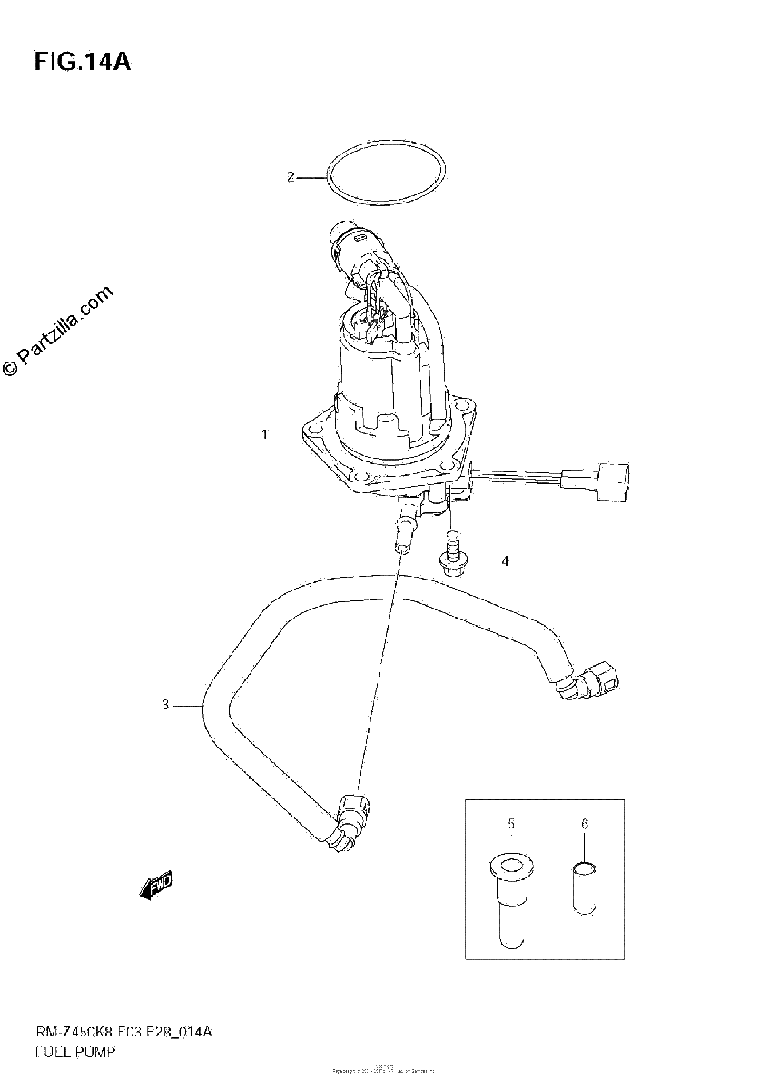 Diagrama de FUEL PUMP RM Z450 L1