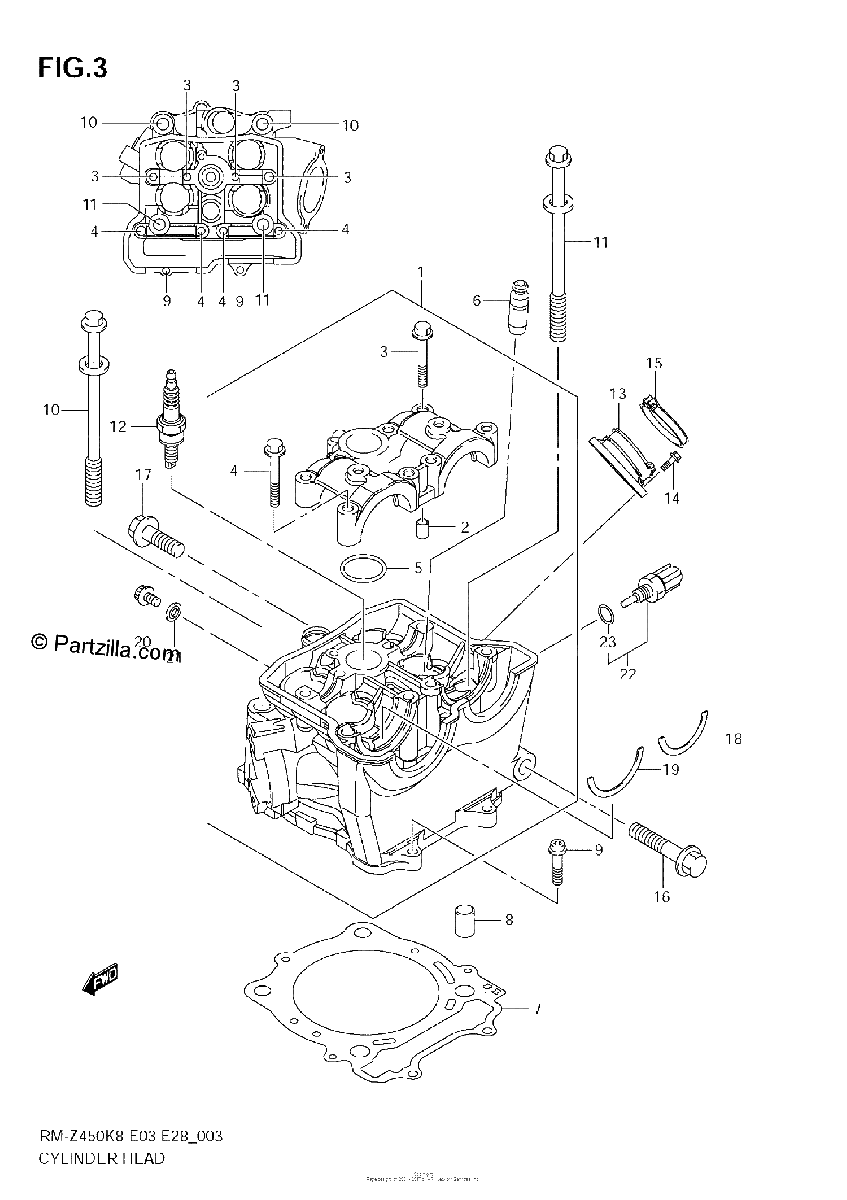 Diagrama de CYLINDER HEAD