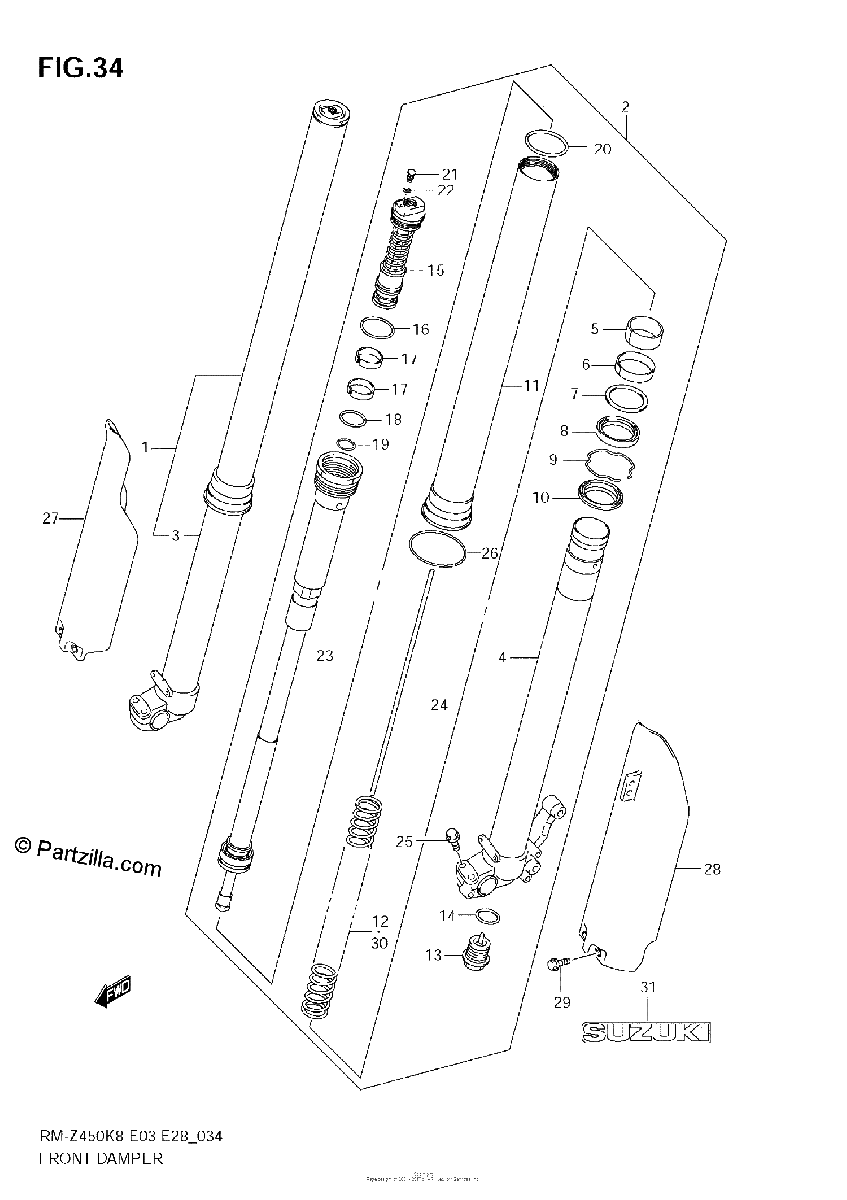 Diagrama de FRONT DAMPER