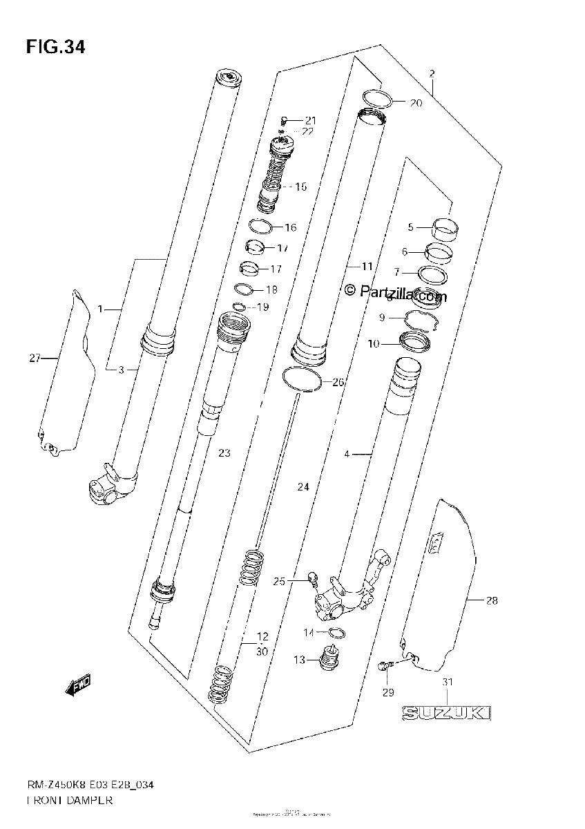 Diagrama de FRONT DAMPER