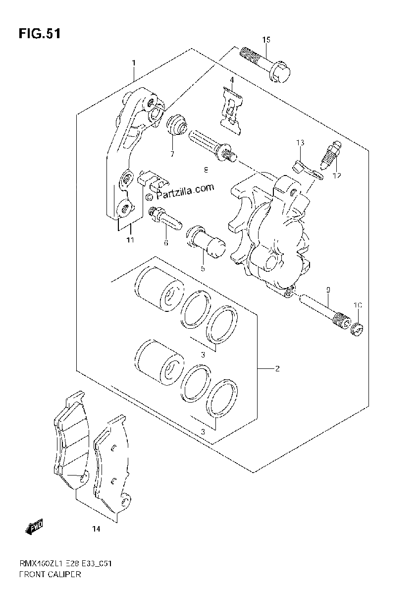 Diagrama de FRONT CALIPER