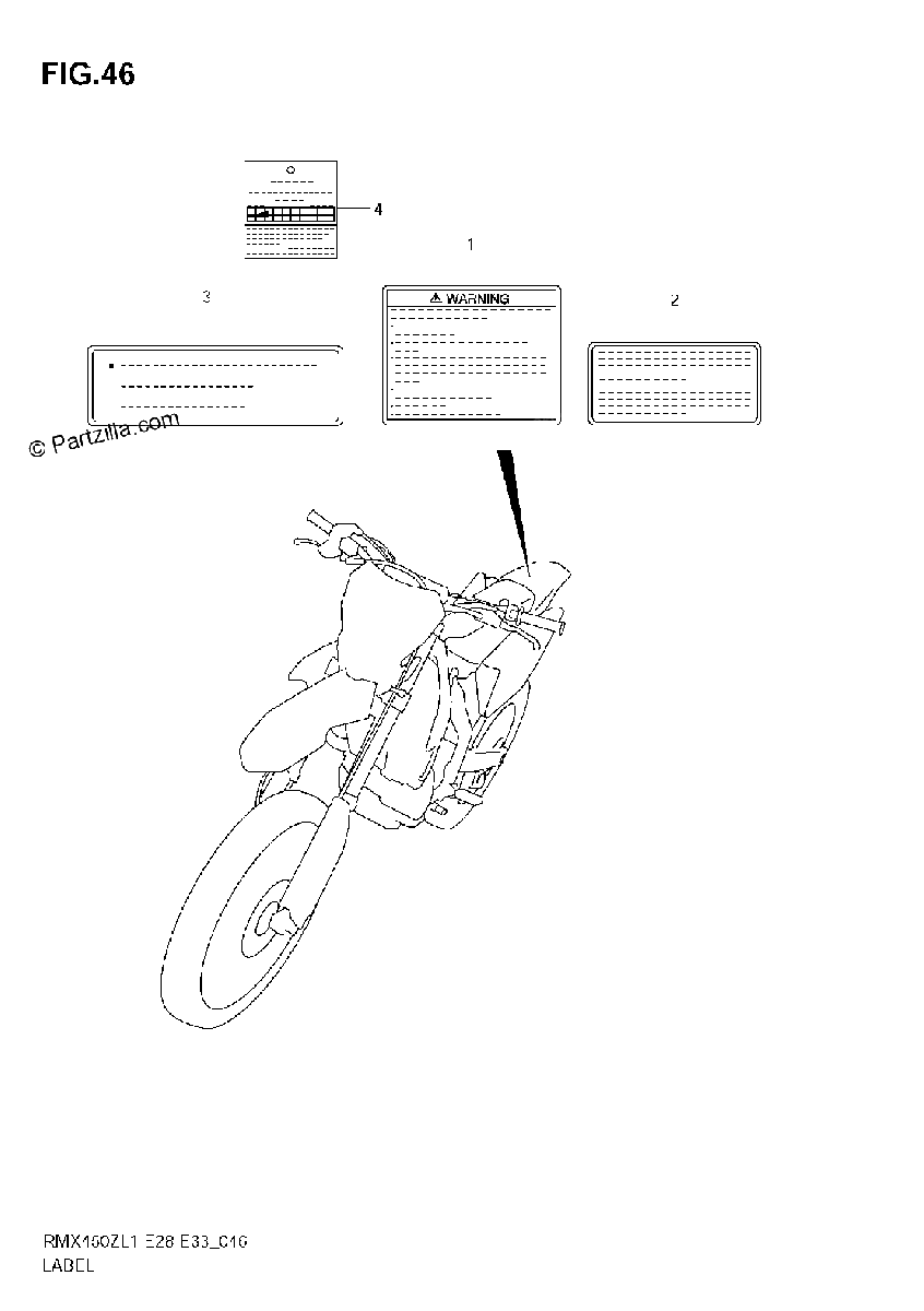 Diagrama de LABEL RMX450ZL1 E33