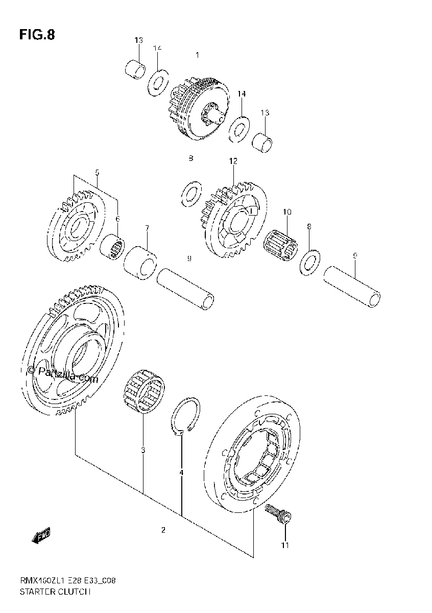 Diagrama de STARTER CLUTCH