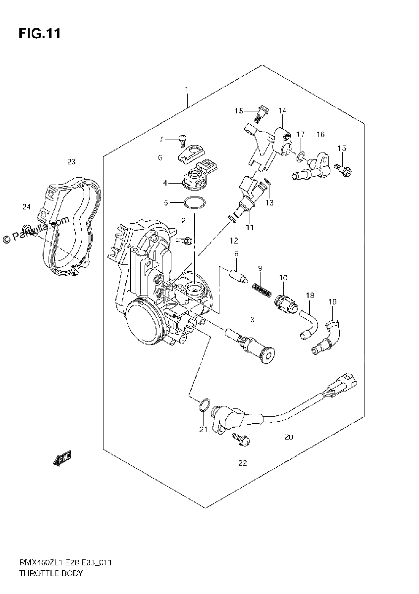 Diagrama de THROTTLE BODY
