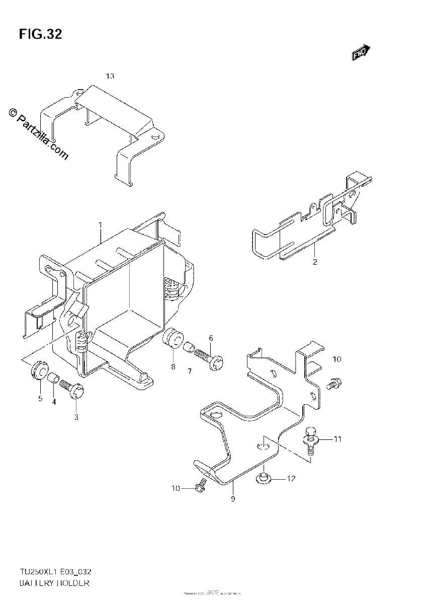 Diagrama de BATTERY HOLDER