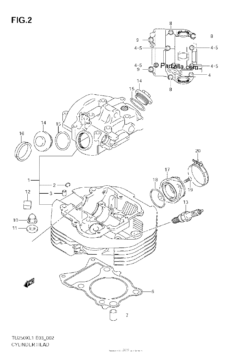 Diagrama de CYLINDER HEAD
