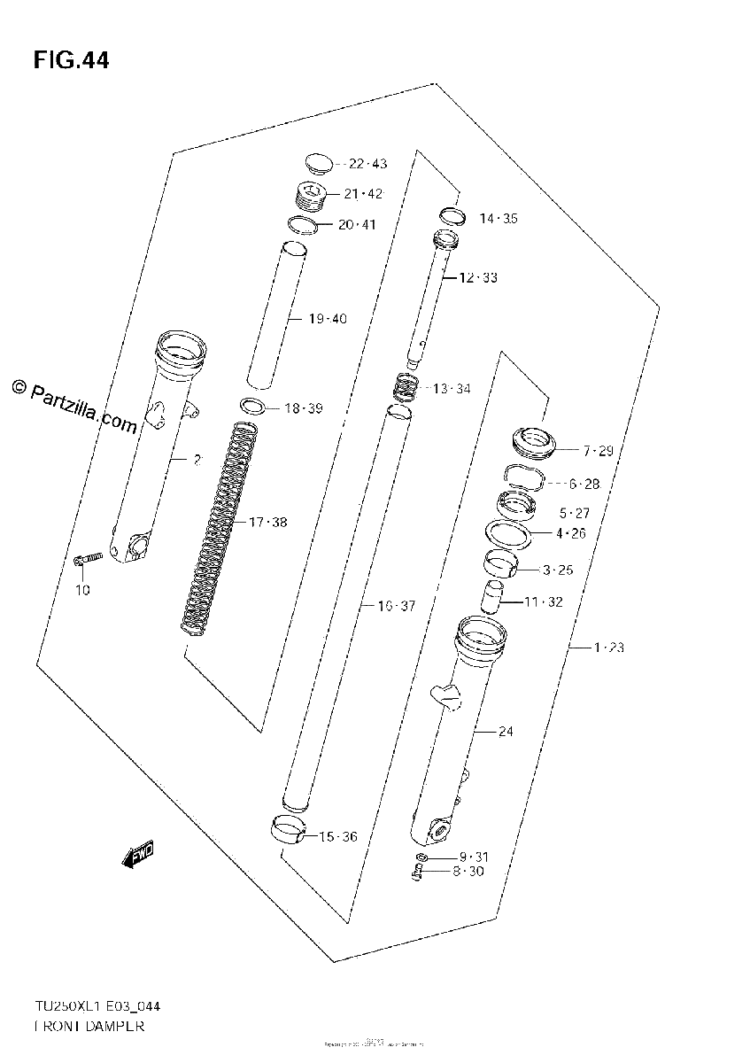 Diagrama de FRONT DAMPER