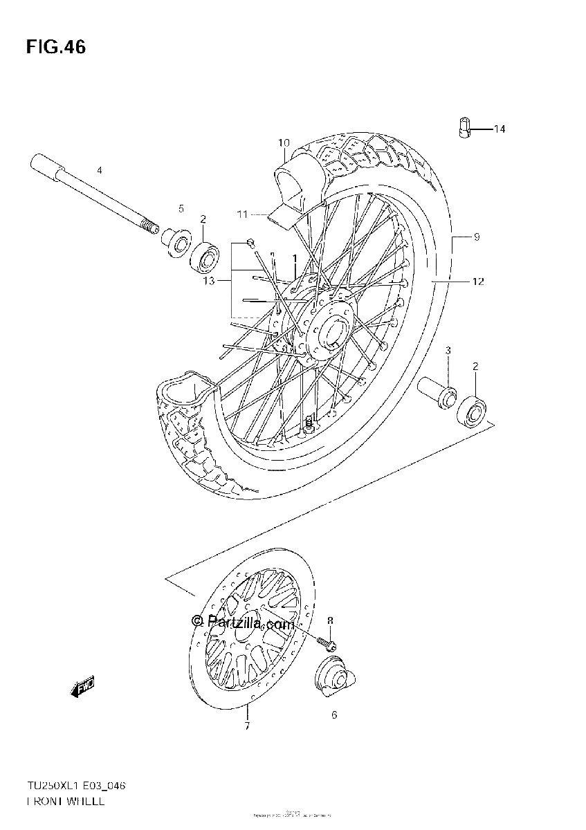 Diagrama de FRONT WHEEL