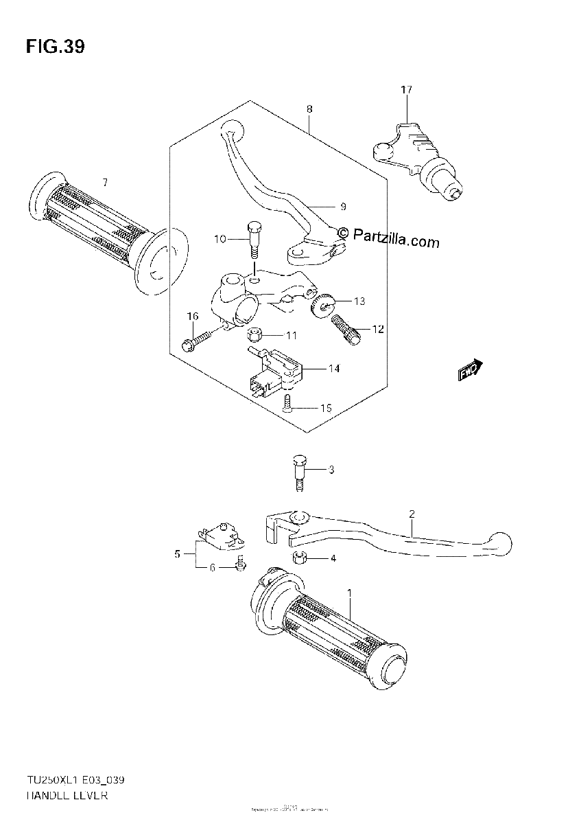 Diagrama de HANDLE LEVER