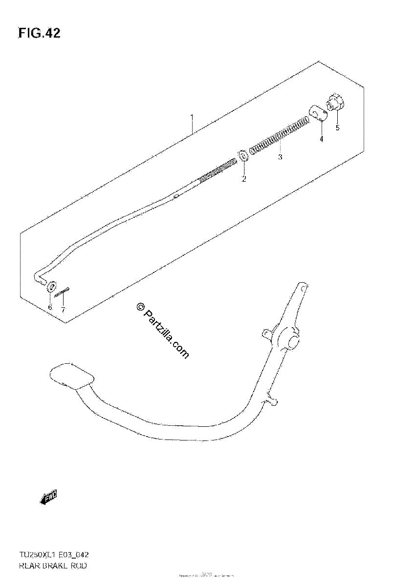 Diagrama de REAR BRAKE ROD
