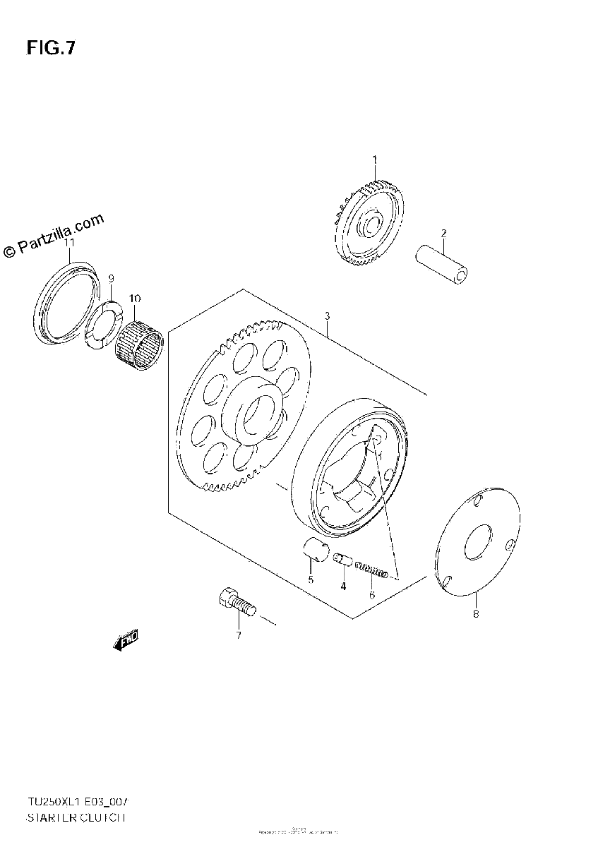 Diagrama de STARTER CLUTCH