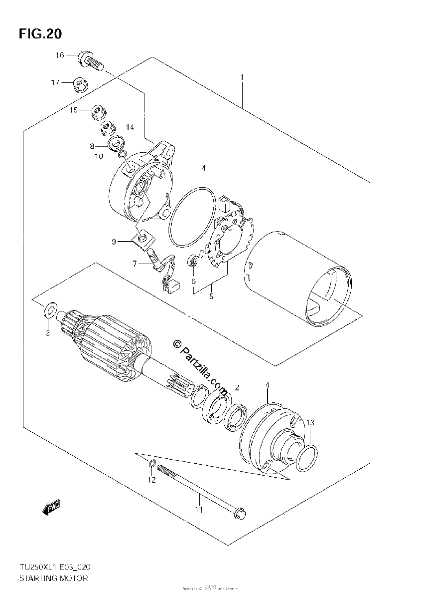 Diagrama de STARTING MOTOR