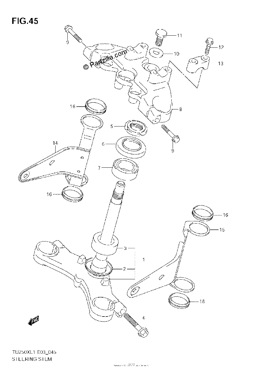 Diagrama de STEERING STEM