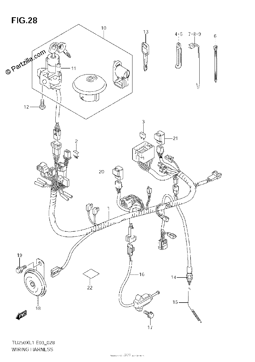 Diagrama de WIRING HARNESS
