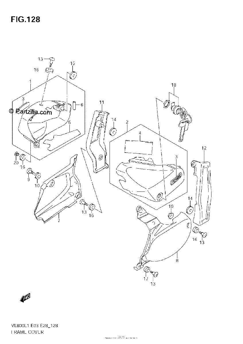 Diagrama de FRAME COVER VL800C E28